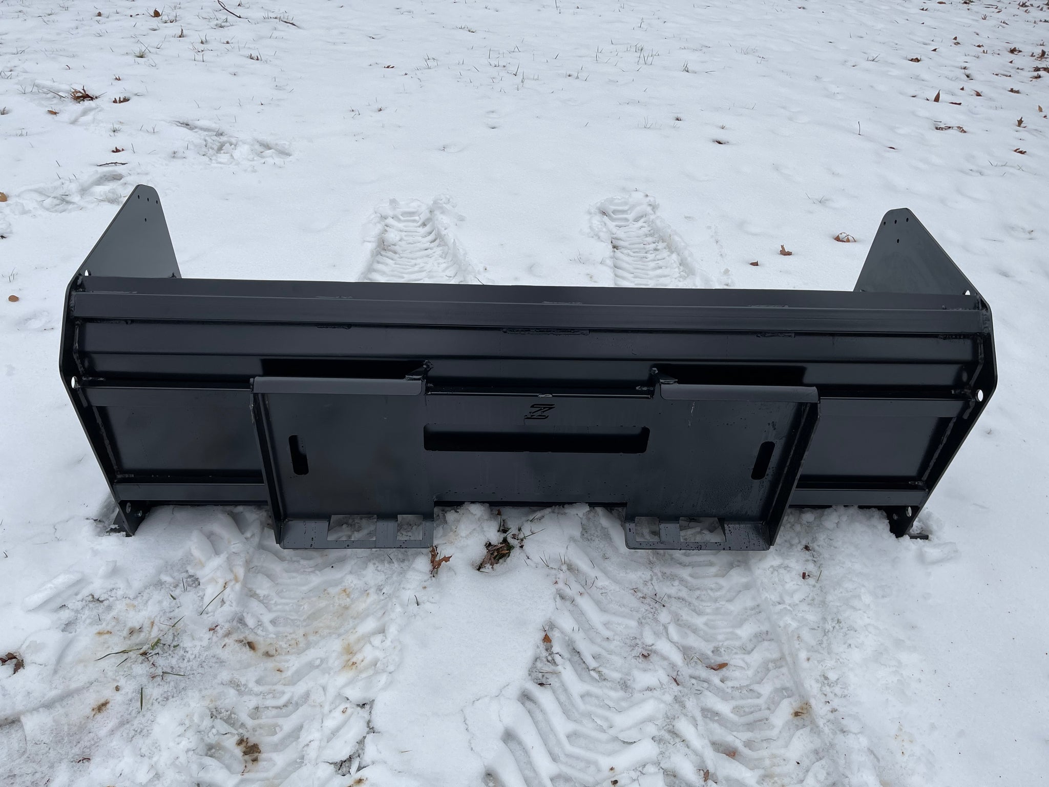 Snow pusher w/ 1” x 6” sbr rubber